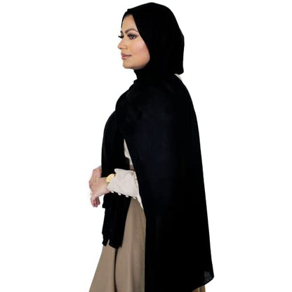 Modal Hijab for Women | Headscarf - color: Ink Modal - Plain Hijab