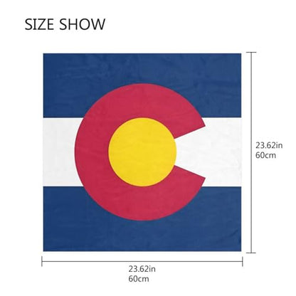 Women's Silk Scarf Square Satin Head Scarves Fashion Neck Scarf Hair Wraps Silk Bandana - color: Colorado State Flag