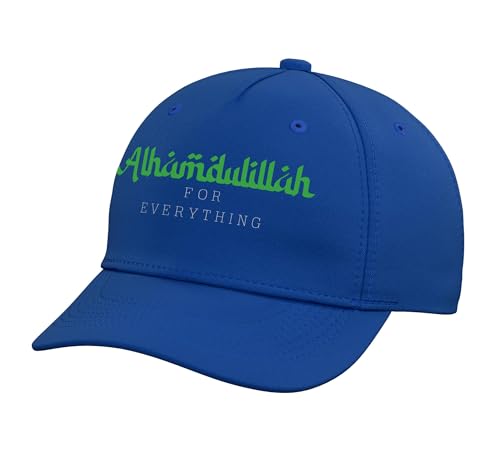 Alhamdulillah for Everything Islamic Muslim Adjustable Baseball Hat - color: Royal Blue