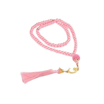 BABY SHOWER CHOCOLATE Set of 30 Muslim Prayer Beads – 99 Bead Tasbeeh in 4 Colors – Islamic Gift for Eid, Ramadan, Dhikr - color: Pink