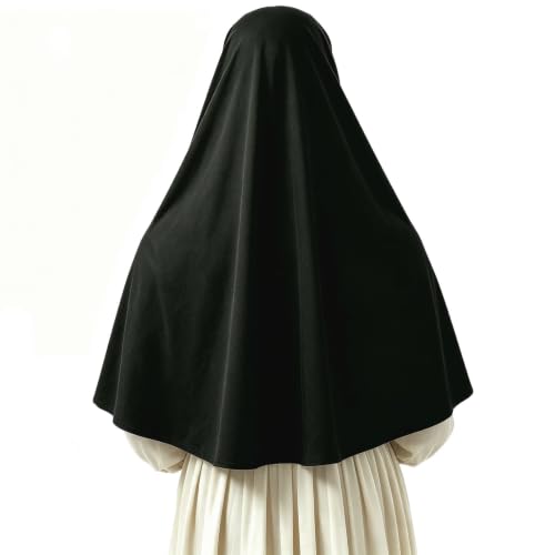 Ready To Wear Hijab For Women Instant Turban Stretch Soft Muslim Scarf For Prayer Long Hijabs Islamic Jersey Abaya - color: Black