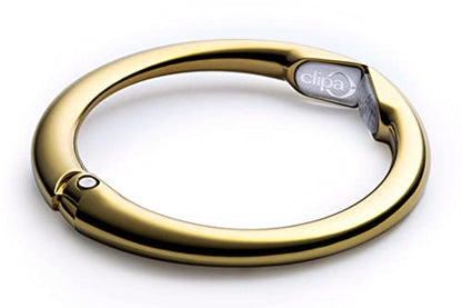 Clipa Bag Hangers The Ring that Opens into a Hook, Closes Automatically | Holds 33 lbs, Needs only 1/2" to Hang a Bag, Easy to Use with One Hand, in 9 available styles, 3 yr Warranty - color: Polished Gold