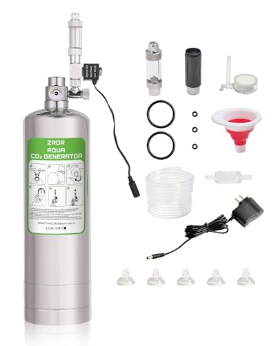 2L Aquarium Co2 System with Pressure Gauge for Aquarium Plants | Automatic Pressure Relief Valve Bubble Counter，Stable Output - size: 2L-Single Gauge