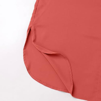 IKADEX Women Batwing Sleeve Abaya Button Loose Fit Long Maxi Muslim Dress Islamic Kaftan Prayer Robe - color: Rust Red