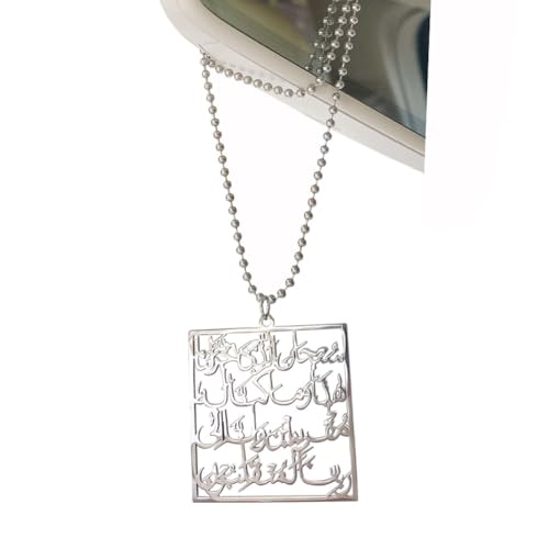 Travel Dua Arabic Stainless Steel car Hanging Islam Muslim car Pendant