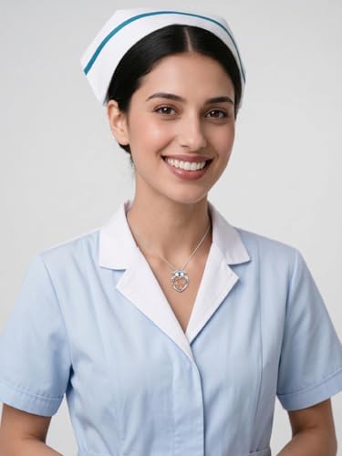 Graduation Gifts for Women 925 Sterling Silver Compass/Graduation/Vet/Cross/Stethoscope Necklace for Women - color: Graduation-Nurse-Stethoscope