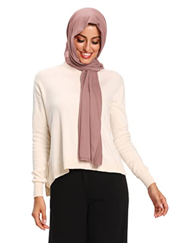 Jersey Hijab Scarfs for Women Head Scarf Muslim Head Wraps - color: Pale Pink
