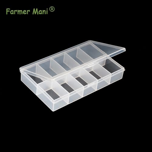 2 PCS Transparent Beads Storage Containers Box, Plastic Bead Organizers (10 Girds) for Small Items and Other Craft Projects, Bead Rings Jewelry Display Organizer Size 6.46 x 3.78 x 1.06 in - size: 10 Grids