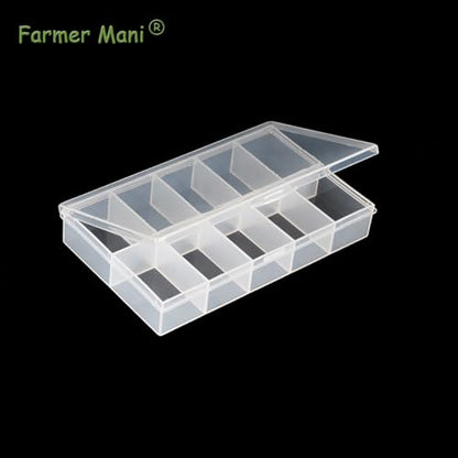 2 PCS Transparent Beads Storage Containers Box, Plastic Bead Organizers (10 Girds) for Small Items and Other Craft Projects, Bead Rings Jewelry Display Organizer Size 6.46 x 3.78 x 1.06 in - size: 10 Grids