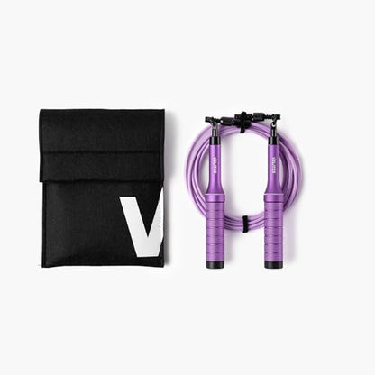 Velites - Earth 2.0 Jump Rope - Official CrossFit® Games Rope - Professional Aluminum Speed Rope for Double Unders, Fitness & Boxing - Includes 4mm Cable & Carrying Bag - - color: Purple