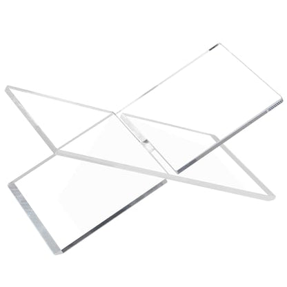 Acrylic Book Stands for Display - Cookbook Stand for Kitchen Counter, Bible Stands for Display at Home, Acrylic Book Holders for Reading Hands Free (Clear)