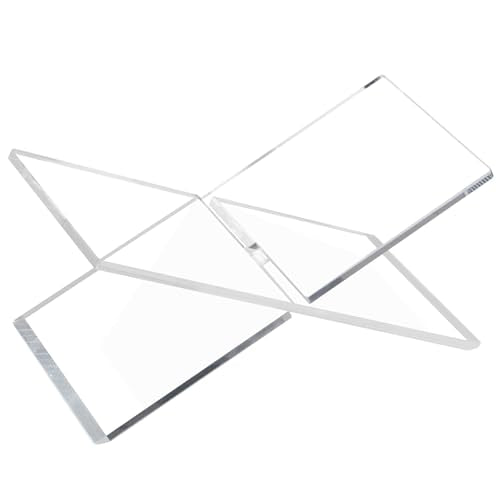 Acrylic Book Stands for Display - Cookbook Stand for Kitchen Counter, Bible Stands for Display at Home, Acrylic Book Holders for Reading Hands Free (Clear)