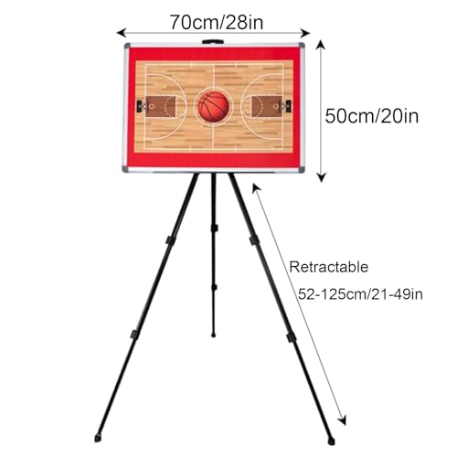 Magnetic Basketball Coaching Board, Double Sided Dry Erase Clipboard, Large Tri-pod Tactic Board, for Training