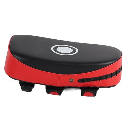 GLOGLOW Boxing Strike Pad for Training, High Density Sponge and PVC Leather, Multifunction Protective Strike Pad for Kickboxing Users - color: Red Stripe