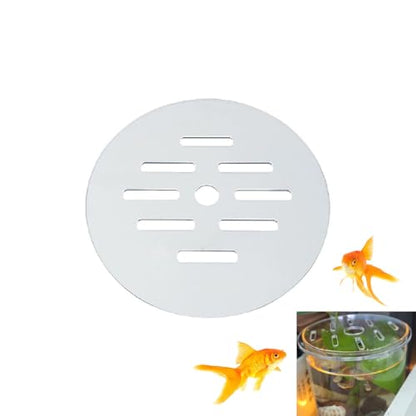 1 Pcs Fish Tank Top Cover, Aquarium Cover Lid, Acrylic Aquarium Anti-Jumping Lid with Hole to Prevent Fish, Reptiles and Turtles from Jumping Out of The Tank, Thick 3mm (Diameter 7.8inches)