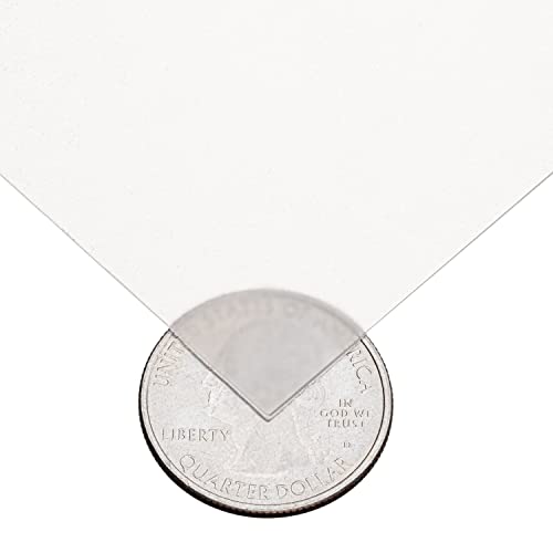 Polycarbonate Plastic Film, Frosted, Velvet x Matte, 0.010 in Thick x 24 in Wide x 48 in Long