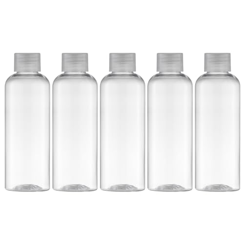 Tekson Travel Bottles for Toiletries, 3.4oz Mouthwash Container, Screw Top - color: Clear