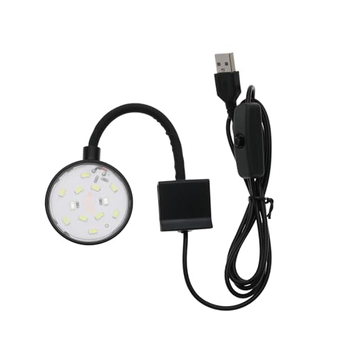 5W Mini Aquarium USB Led Light with Power Switch for Small Fish Shrimp Tank Freshwater Planted Live Plant Grow Fish Tank Clip Light Black