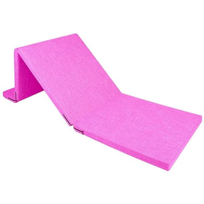 Four-Fold Folding Gymnastics Mat – 60x180cm, 5cm Thick Linen Fabric Exercise Mat, Non-Slip, Portable for Yoga, Dance, Martial Arts, Home Gym, and Tumbling - size: Gold-2