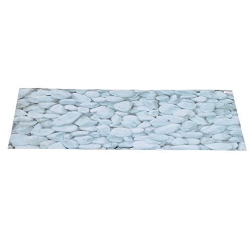 HEEPDD Aquarium Background PVC Self Adhesive Wallpaper 61 x 30 cm White Pebbles Pattern for Freshwater Tanks Instant Setup No Mess Installation Enhancement - size: 61*30CM