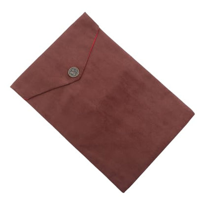 Buddhist Scriptures Pouch Quran Pouch Coffee Color Velvet Religious Book Storage Bag for Temple Use