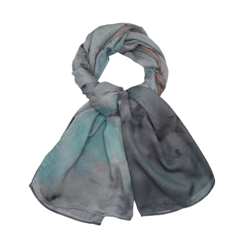 ZGMYC Watercolour Floral Printed Hijab Scarf for Women Soft Modal Cotton Instant Hijab Head Wraps Shawls Long Scarves - color: Color 27