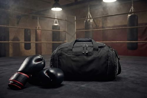 Personalized Boxing Duffle Bag with Name – Durable Gym Bag for Fighters, Custom Training Gear Bag with Shoe Compartment for Gloves & Equipment - color: Pink, style: Boxing