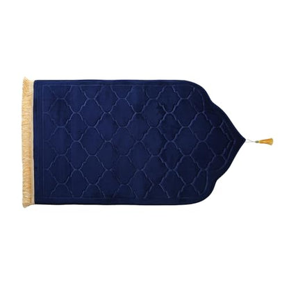 JE JOUE Prayer Rug Muslim Mat Islamic - Thickening Sponge Muslim Rug for Men Women Eid Travel Ramadan, Soft Luxury Great for Knees and Forehead （Blue） - color: Blue