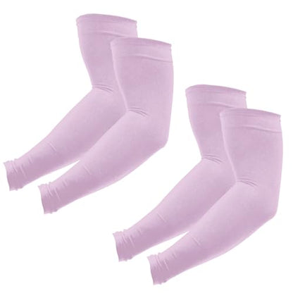 PFFY UV Protection Cooling Arm Sleeves for Men and Women UPF 50 Sun Sleeve - color: 2 Pairs - Light Purple