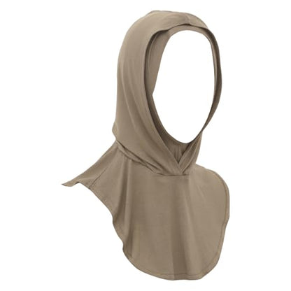 dPois Plain Ready To Wear Amira Hijab for Women Soft Muslim One Piece Instant Hijab Headscarf for Daily Wear - color: Hazel