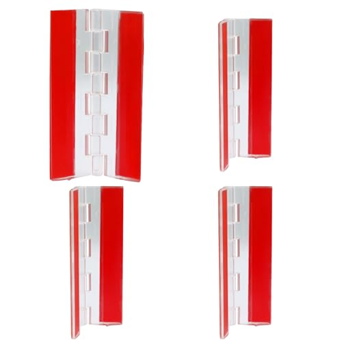 Hitefu Clear Acrylic Hinges, 75x45mm, 4 Pcs | Invisible, Self Adhesive, For Aquarium Lids, Cabinets, Display Stands & DIY Furniture - size: 75*45mm