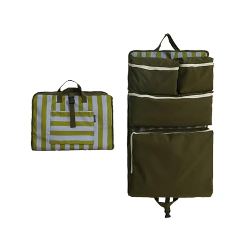 4-in-1 Hanging Travel Suitcase Organizers for Travel Accessories Essentials - color: Light Blue Green