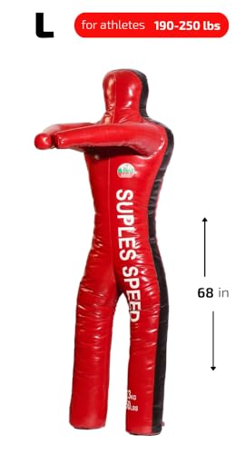 Suples Speed (Stump) Wrestling Dummy – Vinyl Grappling Throw Dummy for MMA, Wrestling, Judo & Combat Sports Training - size: 68"