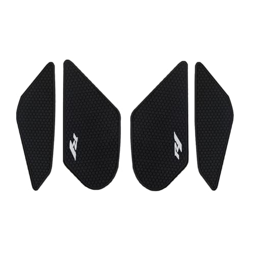 New for Yamaha YZF R1 R1M YZFR1 YZF-R1 2009-2014 Motorcycle Side Fuel Tank pad Tank Pads Protector Stickers Decal Gas Knee Grip Traction Pad Tankpad (One Set) Black