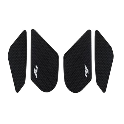 New for Yamaha YZF R1 R1M YZFR1 YZF-R1 2009-2014 Motorcycle Side Fuel Tank pad Tank Pads Protector Stickers Decal Gas Knee Grip Traction Pad Tankpad (One Set) Black