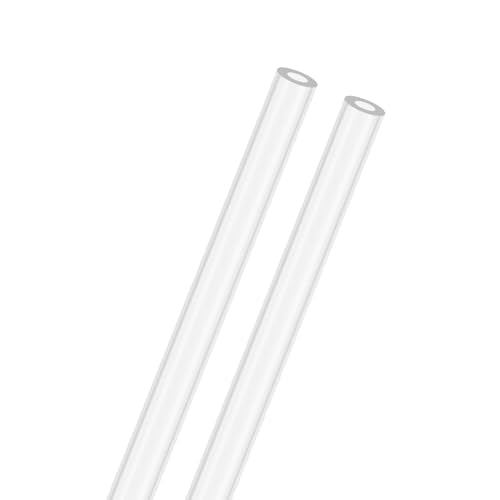 M METERXITY 2-Pack Clear Rigid Acrylic Pipe, 1.5mm[0.06"] ID x 3mm[0.12"] OD Plastic Round Tube for Water Cooling System/Lamps/Fountains/Aquariums/Display Stand, Acrylic Tubing [305mm/12IN] - size: 1.5mm ID x 3mm OD