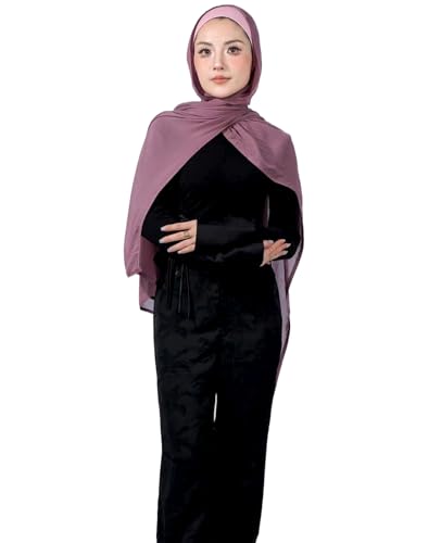 Modal Cotton Hijab Scarf for Women with Undercap Set - color: Dusty Rose