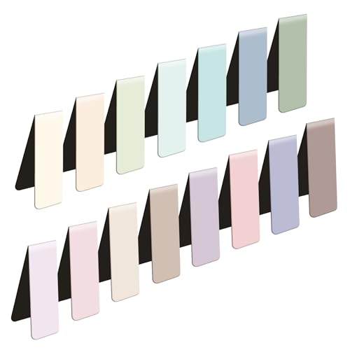 15 Pieces Bookmark, Magnetic Bookmarks for Women, Men, Book Lovers, Bookmarks Bulk for Students Teachers Reading, Morandi Color Bookmark - size: 15 Pieces, style: Pure Color