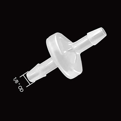 One Way Check Valve 1/8"(3MM) Hose Barb Non Return Ozone Resistance Plastic Valve for Water Fuel Oil Air Gas (Pack of 3) - size: 1/8 Inch, style: 3 Pcs