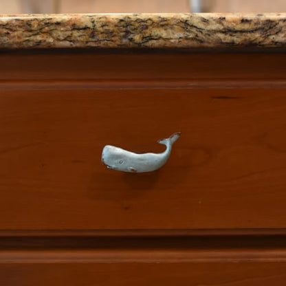 Sea Foam Green Nautical Whale Dresser Pull Blue Drawer Knob Kitchen Cabinet Hardware Coastal Beach Home Decor