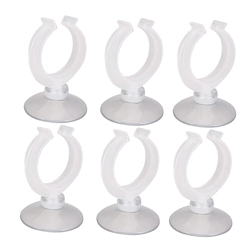 minkissy Aquarium Fixed Clip 6 Pack Water Pipe Fixing Clip with Suction Cup for Fish Tank Inlet Outlet Tubing Water Holder Clamp for Small Aquarium Accessories 1.77 X 1.45 X 1.45 in - size: Size 3