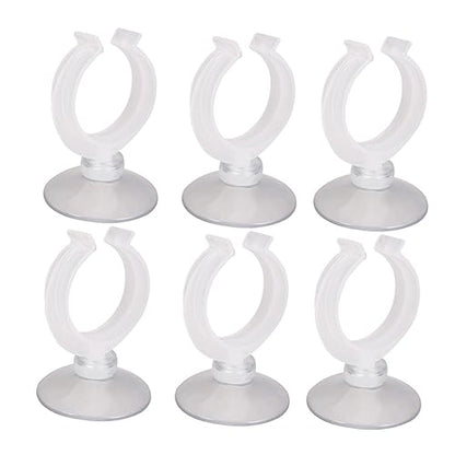 minkissy Aquarium Fixed Clip 6 Pack Water Pipe Fixing Clip with Suction Cup for Fish Tank Inlet Outlet Tubing Water Holder Clamp for Small Aquarium Accessories 1.77 X 1.45 X 1.45 in - size: Size 3