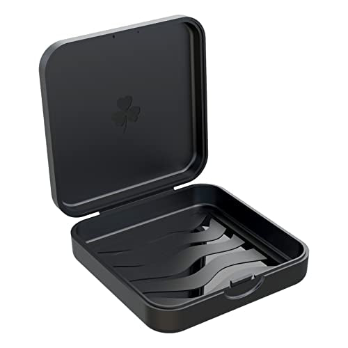 Aligner and Retainer Cases,2 Pcs Denture Case - Black | Durable and slim Mouth Guard Case - color: Black