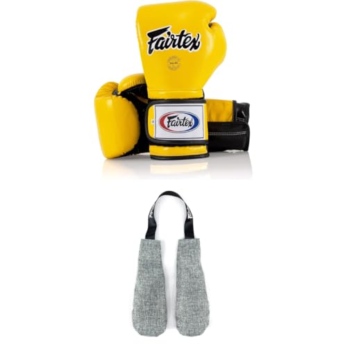 Fairtex BGV9 Boxing Gloves with Deodorizer Inserts | Mexican Style Glove for Hard Hitters + Odor & Moisture Absorber for Boxing, MMA, Muay Thai | Perfect Bundle for Clean & Durable Gear