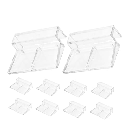 BESTonZON 10pcs Fish Tank Lid Holder Bracket Acrylic Support Clips for Aquarium Cover and Stable Fish Tank Accessories Robust Design for Thickness Aquariums