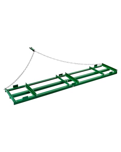 VEVOR Drag Harrow, 8 ft Heavy Duty Tow Behind Drag Harrow with Adjustable Bars & 72 in Chain, Driveway Grader Landscape Rake for ATV, UTV, Tractor, Mower Tow Behind Yard Lawn Leveling Tool - size: 8 FT- Green