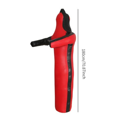 Grappling Dummy Wrestling Dummy Unfilled Jiu Punching Bag Throwing Judo Dummy Bag for Kickboxing Judo Karate - color: Red 180cm