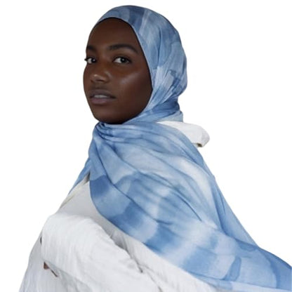 ZGMYC Watercolour Floral Printed Hijab Scarf for Women Soft Modal Cotton Instant Hijab Head Wraps Shawls Long Scarves - color: Color 20