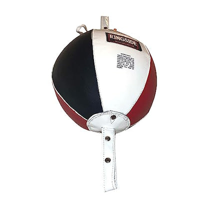 Ringside Leather Boxing Double End Bag - Speed & Reflex Punching Target with Bungee Cables for MMA, Muay Thai, and Striking Accuracy - size: 5"