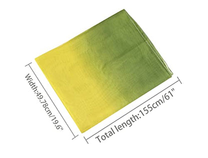 uxcell Women'sChiffon Sheer Long Scarf Silky Gradient Party - color: Yellow